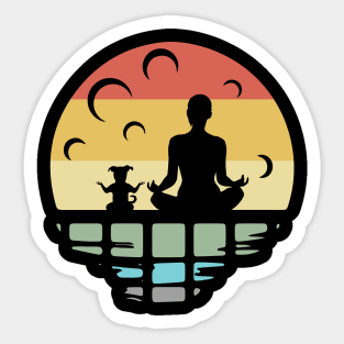 Full Moon Meditation Sticker